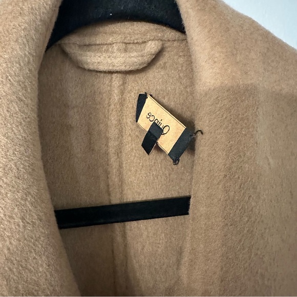 Quince Double-Faced Merino Wool Draped Collar Wrap Coat in Caramel Sz XS NWOT - Picture 4 of 9